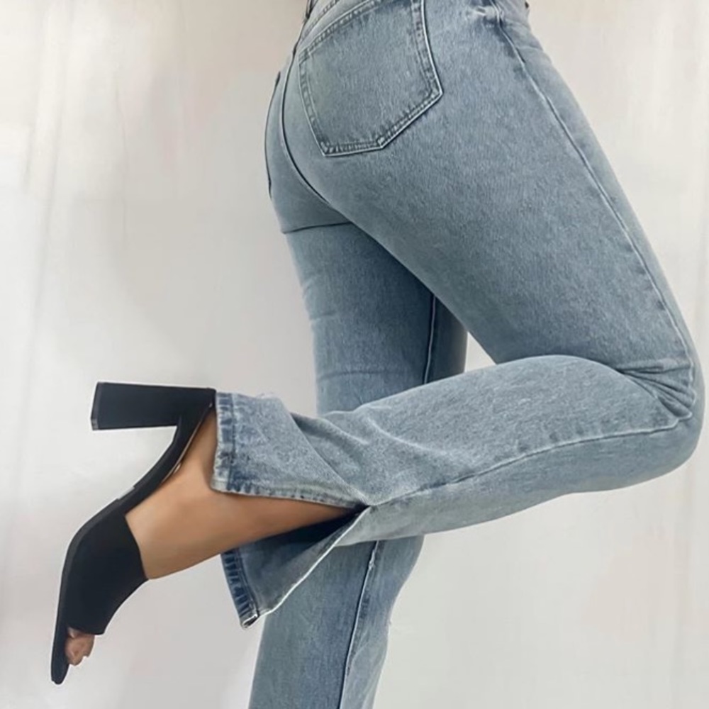 FashionNova Black Heeled Mule Sandals